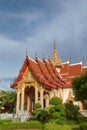 Buddhist temple in Wat Chalong complex, in Phuket, Thailand. Exterior view. Royalty Free Stock Photo