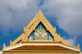 Buddhist Temple Wat roof in Thailand, thai traditional religious arcitecture