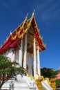 Buddhist Temple Wat in Thailand, thai traditional religious arcitecture Royalty Free Stock Photo