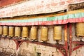 Buddhist tibetan prayer wheels