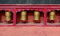 Buddhist Tibetian prayer wheels