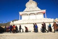 Buddhist walking around Pagoda