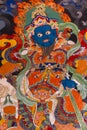 Buddhist wall painting in Ladakh, India