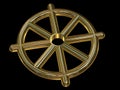 Buddhist Wheel Symbol (Dharmachakra) Royalty Free Stock Photo