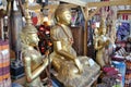 Buddhist woodden statues and souvenirs