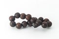 Buddhist wooden beaded bracelet Royalty Free Stock Photo