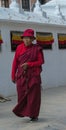 Buddhist monk in Nepal temple monastery