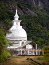 Buddhistic flags at a chapel Royalty Free Stock Photo