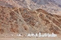 Buddhistic stupas (chorten) in the Himalayas Royalty Free Stock Photo