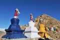 Buddhistic stupas (chorten) in the Himalayas Royalty Free Stock Photo