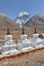 Buddhistic stupas (chorten) in Tibet Royalty Free Stock Photo