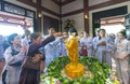 Buddhists celebrating the Buddha birthday
