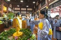 Buddhists celebrating the Buddha birthday