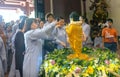 Buddhists celebrating the Buddha birthday