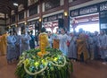 Buddhists celebrating the Buddha birthday