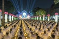 Buddhists pray Buddha Amitabha chickened oriented festival stage