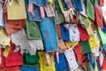 Buddhists` Prayer Flags Wind Horses Royalty Free Stock Photo