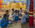 Buddhists praying