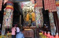 Buddhists worship Buddha at the Lama Yonghe Temple in Beijing