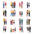 Buddies Friends Flat icons Collection Royalty Free Stock Photo