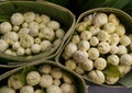 Budding Jasmine bouquet in banana leaf wrapping