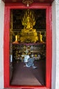 Buddish pray in Sanctuary Temple in Thailand Royalty Free Stock Photo