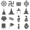 Buddism icon set