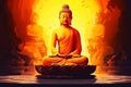 Buddism statue religion concept background created with generative AI technology