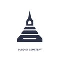 buddist cemetery icon on white background. Simple element illustration from buildings concept