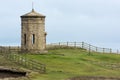 BUDE, CORNWALL/UK - AUGUST 15 : Compass Tower on the cliff top a Royalty Free Stock Photo