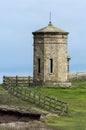 BUDE, CORNWALL/UK - AUGUST 15 : Compass Tower on the cliff top a Royalty Free Stock Photo