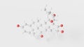 budesonide molecule 3d, molecular structure, ball and stick model, structural chemical formula adrenals