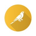 Budgerigar flat design long shadow glyph icon Royalty Free Stock Photo