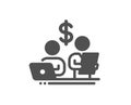 Budget accounting simple icon. Money investment sign. Vector