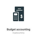 Budget accounting vector icon on white background. Flat vector budget accounting icon symbol sign from modern cryptocurrency