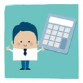 budget businessman calculator