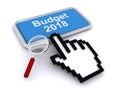 Budget 2018 button Royalty Free Stock Photo