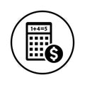 Budget Calculation icon / black color