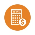 Budget Calculation icon / orange vector