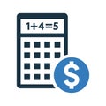 Budget Calculation icon / vector graphics