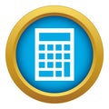 Budget calculator icon blue vector isolated Royalty Free Stock Photo