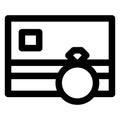 Budget, cash bold vector icon which can easily edit Royalty Free Stock Photo