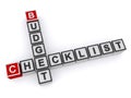 Budget checklist crossword Royalty Free Stock Photo