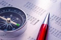 Budget, compass and pen Royalty Free Stock Photo