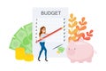Budget concept. Making financial plan for earning