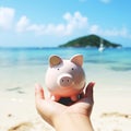 Budget-conscious traveler enjoying the beauty of Phuket Royalty Free Stock Photo