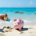 Budget-conscious traveler enjoying the beauty of Phuket Royalty Free Stock Photo