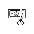 Budget Cut Icon Royalty Free Stock Photo