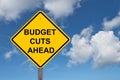 Budget Cuts Ahead Warning Sign Royalty Free Stock Photo