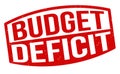 Budget deficit grunge rubber stamp